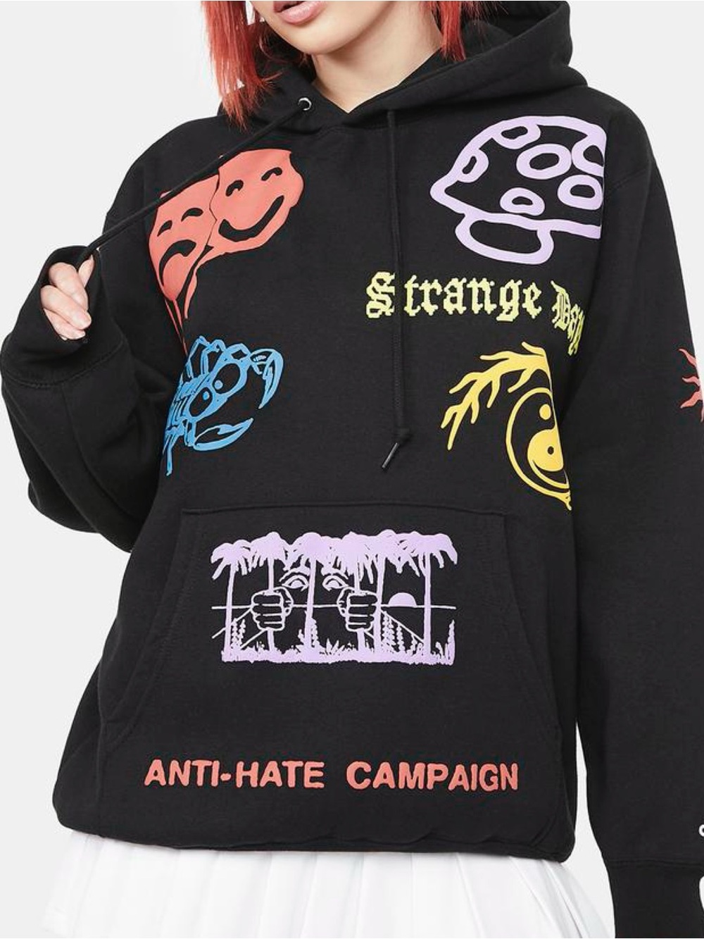 Obey Black Multicolor Icon Graphic Unisex Hoodie Size M